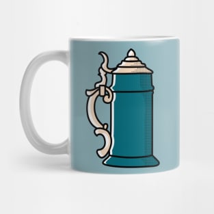 Retro Beer Stein Halftone Drawing Mug